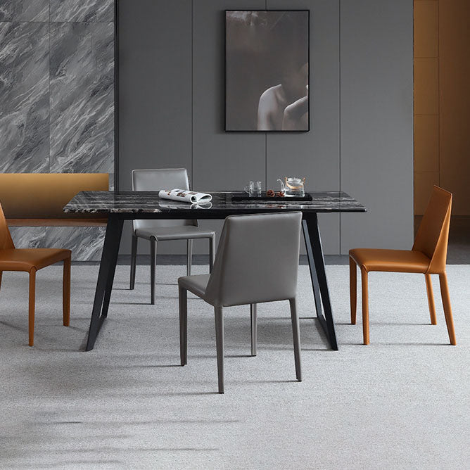 Modern Design Leather Dining Chairs for Home Solid Back Chair Clearhalo 'Dining Chairs' 'Dining Tables & Seating' 'dining_chair' 'Furniture' 'furniture_dining_chair' 'Kitchen & Dining Furniture' 4954657