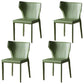 Contemporary Design Wingback Armless Dining Chair Leather Dining Chair Green 4 Piece Set Clearhalo 'Dining Chairs' 'Dining Tables & Seating' 'dining_chair' 'furn' 'furn_dining_chair' 'Furniture' 'furniture_dining_chair' 'Kitchen & Dining Furniture' 4954676