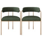 Fabric Glam Style Arm Chair Open Back Dining Chair for Dining Room Green 2 Piece Set Clearhalo 'Dining Chairs' 'Dining Tables & Seating' 'dining_chair' 'furn' 'furn_dining_chair' 'Furniture' 'furniture_dining_chair' 'Kitchen & Dining Furniture' 4954713