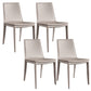 Entryway Side Dining Chairs Leather Nordic Dining Room Chairs Light Gray 4 Piece Set Clearhalo 'Dining Chairs' 'Dining Tables & Seating' 'dining_chair' 'furn' 'furn_dining_chair' 'Furniture' 'furniture_dining_chair' 'Kitchen & Dining Furniture' 4954722