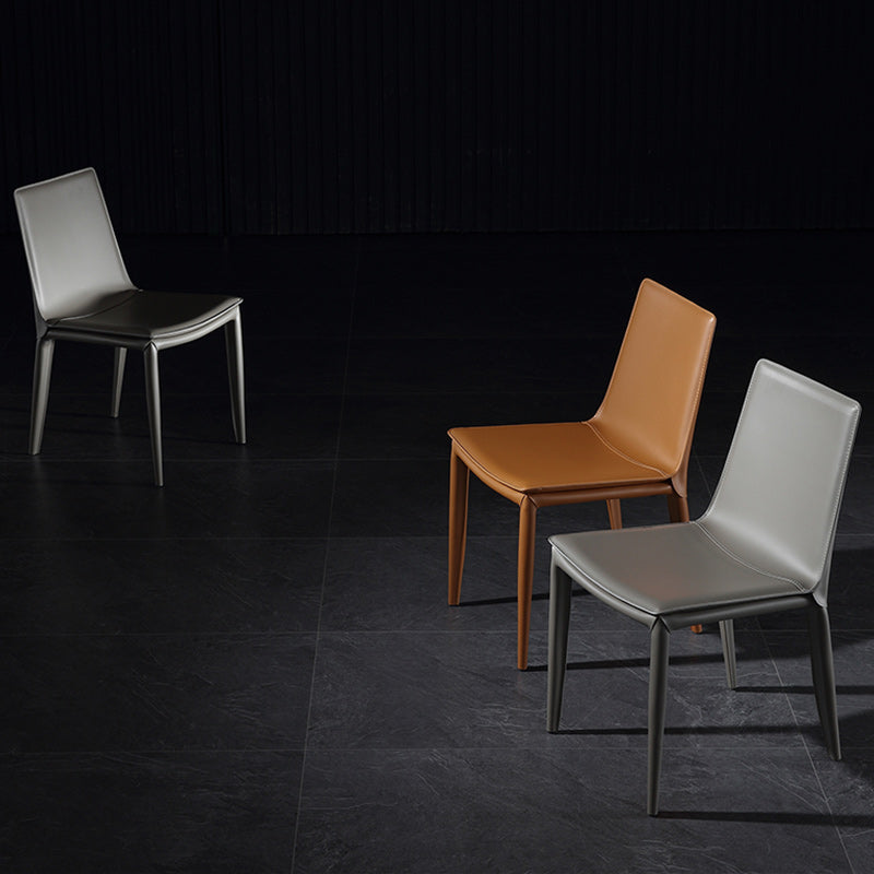 Entryway Side Dining Chairs Leather Nordic Dining Room Chairs Clearhalo 'Dining Chairs' 'Dining Tables & Seating' 'dining_chair' 'furn' 'furn_dining_chair' 'Furniture' 'furniture_dining_chair' 'Kitchen & Dining Furniture' 4954723