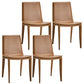 Entryway Side Dining Chairs Leather Nordic Dining Room Chairs Brown 4 Piece Set Clearhalo 'Dining Chairs' 'Dining Tables & Seating' 'dining_chair' 'furn' 'furn_dining_chair' 'Furniture' 'furniture_dining_chair' 'Kitchen & Dining Furniture' 4954726