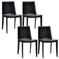 Entryway Side Dining Chairs Leather Nordic Dining Room Chairs Black 4 Piece Set Clearhalo 'Dining Chairs' 'Dining Tables & Seating' 'dining_chair' 'furn' 'furn_dining_chair' 'Furniture' 'furniture_dining_chair' 'Kitchen & Dining Furniture' 4954733