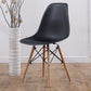 Scandinavian Wood Armless Chair Solid Back Kitchen Dining Room Chair Black Clearhalo 'Dining Chairs' 'Dining Tables & Seating' 'dining_chair' 'Furniture' 'furniture_dining_chair' 'Kitchen & Dining Furniture' 4954742