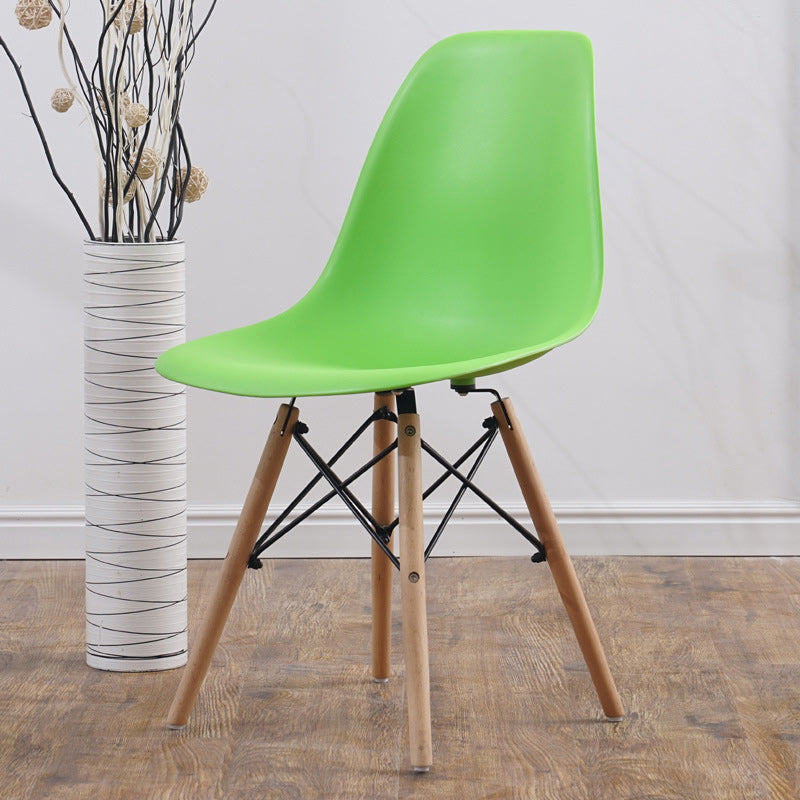 Scandinavian Wood Armless Chair Solid Back Kitchen Dining Room Chair Light Green Clearhalo 'Dining Chairs' 'Dining Tables & Seating' 'dining_chair' 'Furniture' 'furniture_dining_chair' 'Kitchen & Dining Furniture' 4954747