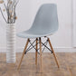 Scandinavian Wood Armless Chair Solid Back Kitchen Dining Room Chair Light Gray Clearhalo 'Dining Chairs' 'Dining Tables & Seating' 'dining_chair' 'Furniture' 'furniture_dining_chair' 'Kitchen & Dining Furniture' 4954752