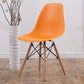 Scandinavian Wood Armless Chair Solid Back Kitchen Dining Room Chair Orange Clearhalo 'Dining Chairs' 'Dining Tables & Seating' 'dining_chair' 'Furniture' 'furniture_dining_chair' 'Kitchen & Dining Furniture' 4954755