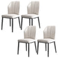 Dining Room Armless Dining Chairs Glam Style Leather Dining Side Chair Black White 4 Piece Set Clearhalo 'Dining Chairs' 'Dining Tables & Seating' 'dining_chair' 'furn' 'furn_dining_chair' 'Furniture' 'furniture_dining_chair' 'Kitchen & Dining Furniture' 4954760