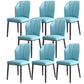 Dining Room Armless Dining Chairs Glam Style Leather Dining Side Chair Blue-Black 8 Piece Set Clearhalo 'Dining Chairs' 'Dining Tables & Seating' 'dining_chair' 'furn' 'furn_dining_chair' 'Furniture' 'furniture_dining_chair' 'Kitchen & Dining Furniture' 4954769