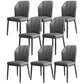 Dining Room Armless Dining Chairs Glam Style Leather Dining Side Chair Black-Gray 8 Piece Set Clearhalo 'Dining Chairs' 'Dining Tables & Seating' 'dining_chair' 'furn' 'furn_dining_chair' 'Furniture' 'furniture_dining_chair' 'Kitchen & Dining Furniture' 4954773