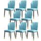 Dining Room Armless Dining Chairs Glam Style Leather Dining Side Chair Blue Gold 8 Piece Set Clearhalo 'Dining Chairs' 'Dining Tables & Seating' 'dining_chair' 'furn' 'furn_dining_chair' 'Furniture' 'furniture_dining_chair' 'Kitchen & Dining Furniture' 4954783