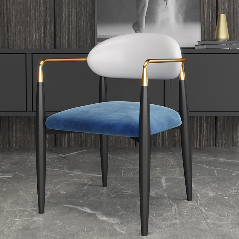 Contemporary Upholstered Arm Chair Open Back Dining Chair for Dining Room Clearhalo 'Dining Chairs' 'Dining Tables & Seating' 'dining_chair' 'furn' 'furn_dining_chair' 'Furniture' 'furniture_dining_chair' 'Kitchen & Dining Furniture' 4954793