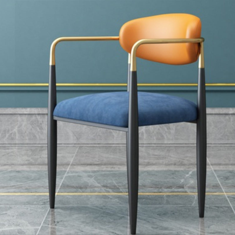 Contemporary Upholstered Arm Chair Open Back Dining Chair for Dining Room Clearhalo 'Dining Chairs' 'Dining Tables & Seating' 'dining_chair' 'furn' 'furn_dining_chair' 'Furniture' 'furniture_dining_chair' 'Kitchen & Dining Furniture' 4954805