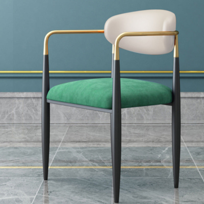 Contemporary Upholstered Arm Chair Open Back Dining Chair for Dining Room Clearhalo 'Dining Chairs' 'Dining Tables & Seating' 'dining_chair' 'furn' 'furn_dining_chair' 'Furniture' 'furniture_dining_chair' 'Kitchen & Dining Furniture' 4954807