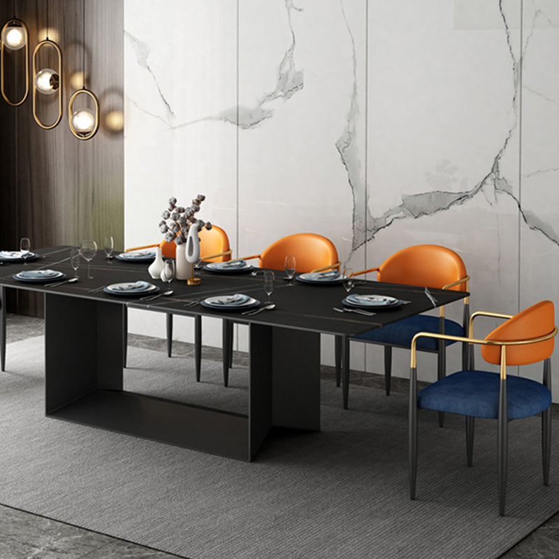 Contemporary Upholstered Arm Chair Open Back Dining Chair for Dining Room Clearhalo 'Dining Chairs' 'Dining Tables & Seating' 'dining_chair' 'furn' 'furn_dining_chair' 'Furniture' 'furniture_dining_chair' 'Kitchen & Dining Furniture' 4954816