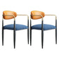 Contemporary Upholstered Arm Chair Open Back Dining Chair for Dining Room Blue-Orange 2 Piece Set Clearhalo 'Dining Chairs' 'Dining Tables & Seating' 'dining_chair' 'furn' 'furn_dining_chair' 'Furniture' 'furniture_dining_chair' 'Kitchen & Dining Furniture' 4954818