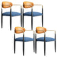 Contemporary Upholstered Arm Chair Open Back Dining Chair for Dining Room Blue-Orange 4 Piece Set Clearhalo 'Dining Chairs' 'Dining Tables & Seating' 'dining_chair' 'furn' 'furn_dining_chair' 'Furniture' 'furniture_dining_chair' 'Kitchen & Dining Furniture' 4954819