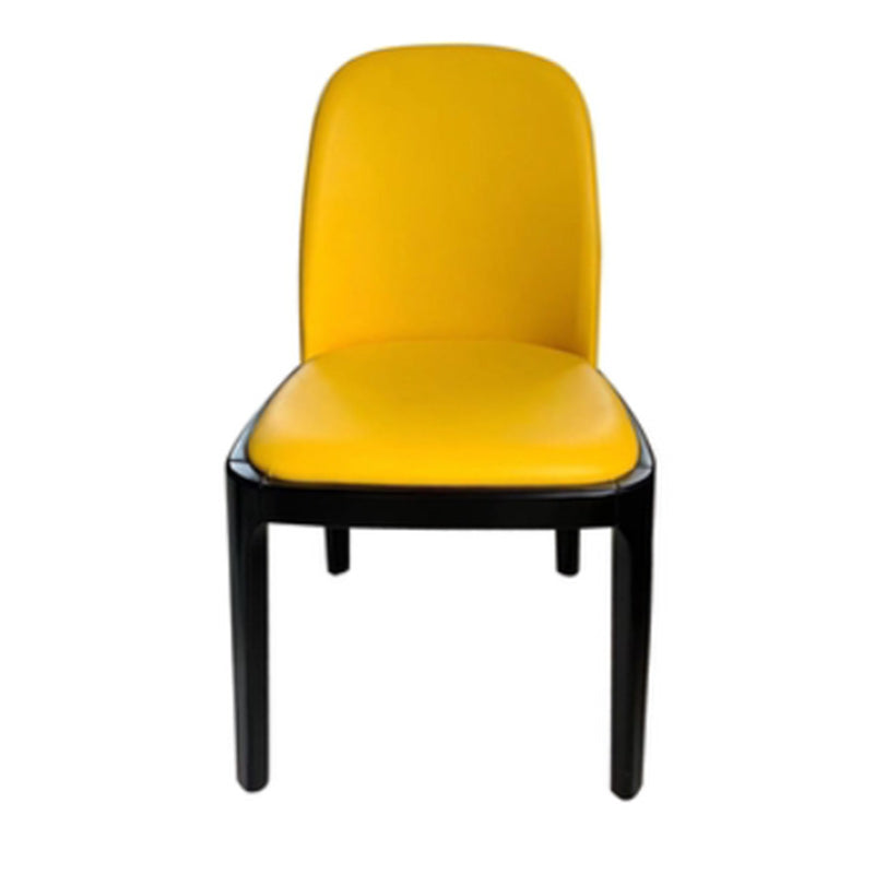 Dining Room Side Dining Chairs Modern Solid Wood Armless Dining Chairs Yellow 1 Piece Clearhalo 'Dining Chairs' 'Dining Tables & Seating' 'dining_chair' 'furn' 'furn_dining_chair' 'Furniture' 'furniture_dining_chair' 'Kitchen & Dining Furniture' 4954823