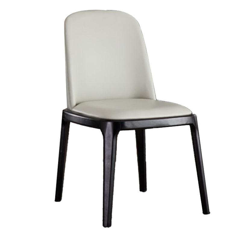 Dining Room Side Dining Chairs Modern Solid Wood Armless Dining Chairs Light Gray 1 Piece Clearhalo 'Dining Chairs' 'Dining Tables & Seating' 'dining_chair' 'furn' 'furn_dining_chair' 'Furniture' 'furniture_dining_chair' 'Kitchen & Dining Furniture' 4954825