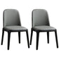 Dining Room Side Dining Chairs Modern Solid Wood Armless Dining Chairs Grey 2 Piece Set Clearhalo 'Dining Chairs' 'Dining Tables & Seating' 'dining_chair' 'furn' 'furn_dining_chair' 'Furniture' 'furniture_dining_chair' 'Kitchen & Dining Furniture' 4954832