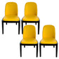 Dining Room Side Dining Chairs Modern Solid Wood Armless Dining Chairs Yellow 4 Piece Set Clearhalo 'Dining Chairs' 'Dining Tables & Seating' 'dining_chair' 'furn' 'furn_dining_chair' 'Furniture' 'furniture_dining_chair' 'Kitchen & Dining Furniture' 4954837