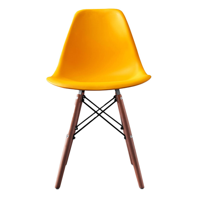 Wood Scandinavian Armless Chair Solid Back Kitchen Dining Room Chair Clearhalo 'Dining Chairs' 'Dining Tables & Seating' 'dining_chair' 'Furniture' 'furniture_dining_chair' 'Kitchen & Dining Furniture' 4954846