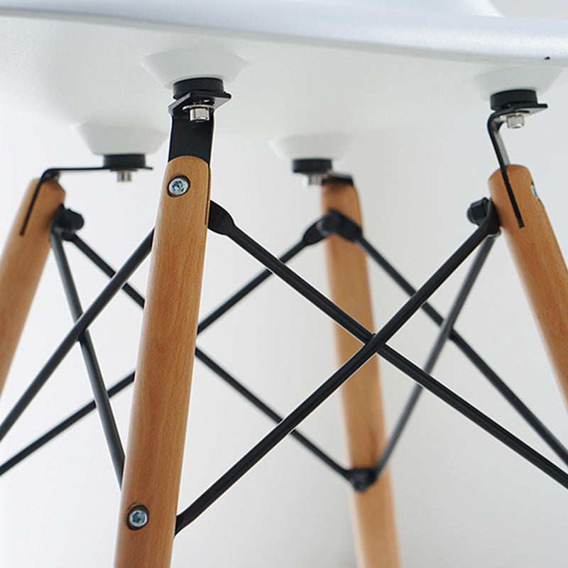 Wood Scandinavian Armless Chair Solid Back Kitchen Dining Room Chair Clearhalo 'Dining Chairs' 'Dining Tables & Seating' 'dining_chair' 'Furniture' 'furniture_dining_chair' 'Kitchen & Dining Furniture' 4954847