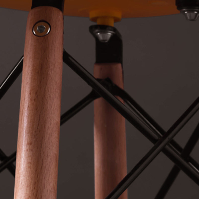 Wood Scandinavian Armless Chair Solid Back Kitchen Dining Room Chair Clearhalo 'Dining Chairs' 'Dining Tables & Seating' 'dining_chair' 'Furniture' 'furniture_dining_chair' 'Kitchen & Dining Furniture' 4954852