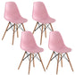 Wood Scandinavian Armless Chair Solid Back Kitchen Dining Room Chair Pink Set of 4 Clearhalo 'Dining Chairs' 'Dining Tables & Seating' 'dining_chair' 'Furniture' 'furniture_dining_chair' 'Kitchen & Dining Furniture' 4954855