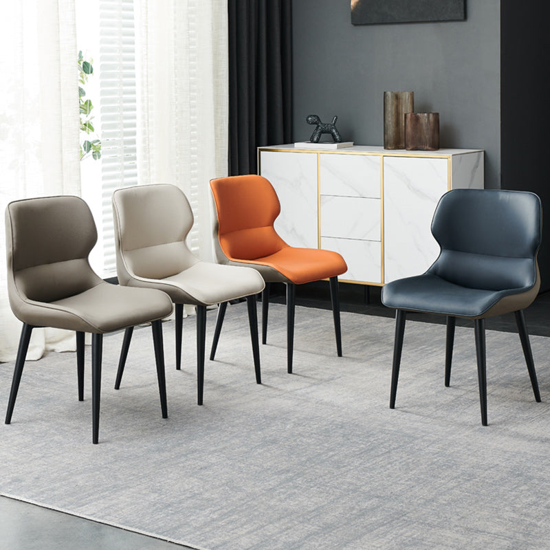 Entryway Dining Room Dining Chairs Armless Leather Kitchen Chairs Clearhalo 'Dining Chairs' 'Dining Tables & Seating' 'dining_chair' 'furn' 'furn_dining_chair' 'Furniture' 'furniture_dining_chair' 'Kitchen & Dining Furniture' 4954865