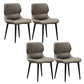 Entryway Dining Room Dining Chairs Armless Leather Kitchen Chairs Grey 4 Piece Set Clearhalo 'Dining Chairs' 'Dining Tables & Seating' 'dining_chair' 'furn' 'furn_dining_chair' 'Furniture' 'furniture_dining_chair' 'Kitchen & Dining Furniture' 4954871