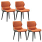 Entryway Dining Room Dining Chairs Armless Leather Kitchen Chairs Orange 4 Piece Set Clearhalo 'Dining Chairs' 'Dining Tables & Seating' 'dining_chair' 'furn' 'furn_dining_chair' 'Furniture' 'furniture_dining_chair' 'Kitchen & Dining Furniture' 4954882