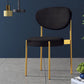 Glam Style Upholstered Side Chair Open Back Stackable Dining Chair Black 1 Piece Clearhalo 'Dining Chairs' 'Dining Tables & Seating' 'dining_chair' 'furn' 'furn_dining_chair' 'Furniture' 'furniture_dining_chair' 'Kitchen & Dining Furniture' 4954885