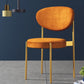 Glam Style Upholstered Side Chair Open Back Stackable Dining Chair Orange 1 Piece Clearhalo 'Dining Chairs' 'Dining Tables & Seating' 'dining_chair' 'furn' 'furn_dining_chair' 'Furniture' 'furniture_dining_chair' 'Kitchen & Dining Furniture' 4954886