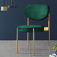 Glam Style Upholstered Side Chair Open Back Stackable Dining Chair Green 1 Piece Clearhalo 'Dining Chairs' 'Dining Tables & Seating' 'dining_chair' 'furn' 'furn_dining_chair' 'Furniture' 'furniture_dining_chair' 'Kitchen & Dining Furniture' 4954888