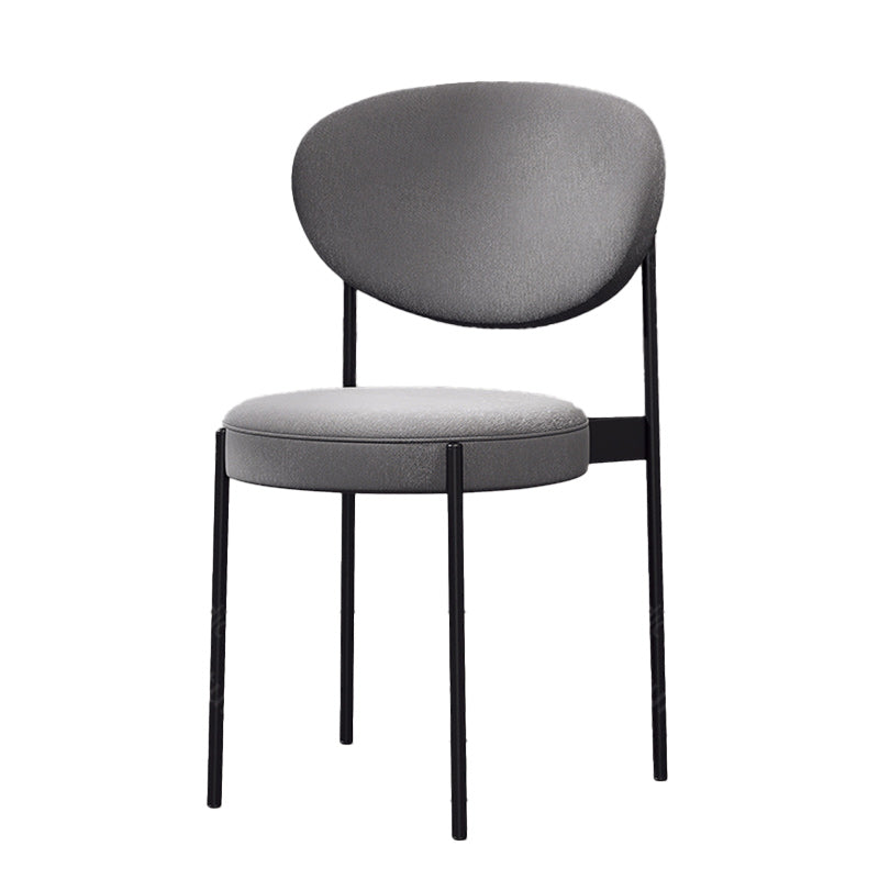 Glam Style Upholstered Side Chair Open Back Stackable Dining Chair Clearhalo 'Dining Chairs' 'Dining Tables & Seating' 'dining_chair' 'furn' 'furn_dining_chair' 'Furniture' 'furniture_dining_chair' 'Kitchen & Dining Furniture' 4954893
