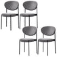 Glam Style Upholstered Side Chair Open Back Stackable Dining Chair Grey 4 Piece Set Clearhalo 'Dining Chairs' 'Dining Tables & Seating' 'dining_chair' 'furn' 'furn_dining_chair' 'Furniture' 'furniture_dining_chair' 'Kitchen & Dining Furniture' 4954896