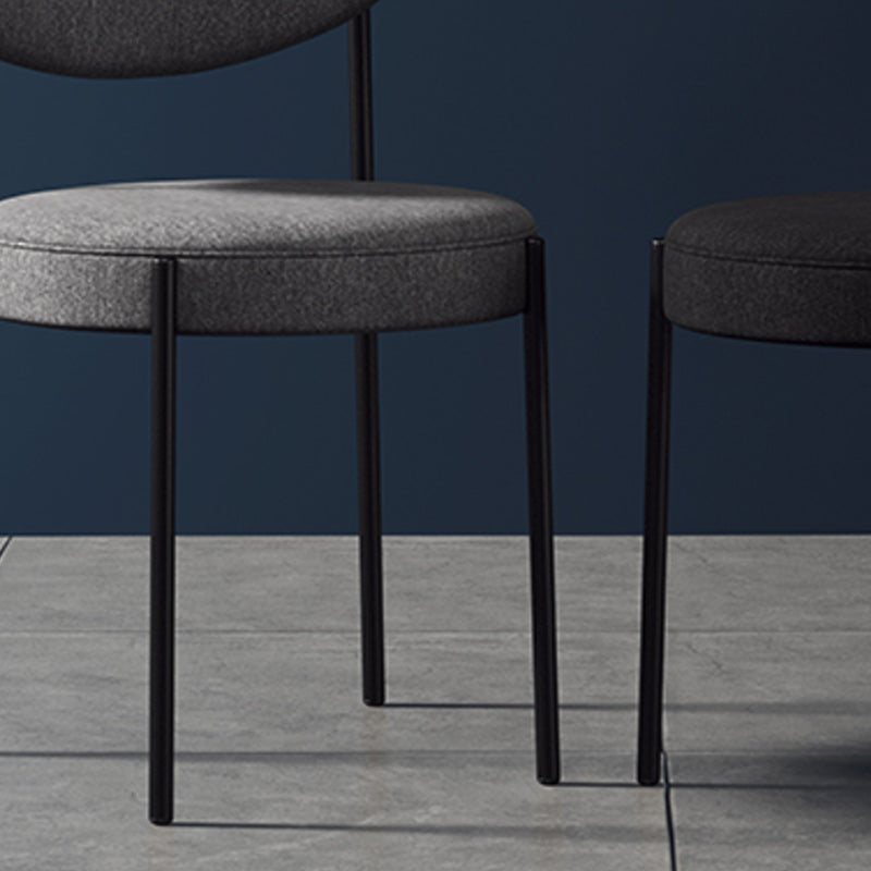 Glam Style Upholstered Side Chair Open Back Stackable Dining Chair Clearhalo 'Dining Chairs' 'Dining Tables & Seating' 'dining_chair' 'furn' 'furn_dining_chair' 'Furniture' 'furniture_dining_chair' 'Kitchen & Dining Furniture' 4954899