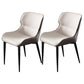 Dining Room Side Dining Chairs Leather Modern Armless Dining Chairs White 2 Piece Set Clearhalo 'Dining Chairs' 'Dining Tables & Seating' 'dining_chair' 'furn' 'furn_dining_chair' 'Furniture' 'furniture_dining_chair' 'Kitchen & Dining Furniture' 4954909
