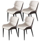Dining Room Side Dining Chairs Leather Modern Armless Dining Chairs White 4 Piece Set Clearhalo 'Dining Chairs' 'Dining Tables & Seating' 'dining_chair' 'furn' 'furn_dining_chair' 'Furniture' 'furniture_dining_chair' 'Kitchen & Dining Furniture' 4954910