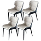 Dining Room Side Dining Chairs Leather Modern Armless Dining Chairs White-Blue 4 Piece Set Clearhalo 'Dining Chairs' 'Dining Tables & Seating' 'dining_chair' 'furn' 'furn_dining_chair' 'Furniture' 'furniture_dining_chair' 'Kitchen & Dining Furniture' 4954915