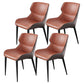 Dining Room Side Dining Chairs Leather Modern Armless Dining Chairs Orange 4 Piece Set Clearhalo 'Dining Chairs' 'Dining Tables & Seating' 'dining_chair' 'furn' 'furn_dining_chair' 'Furniture' 'furniture_dining_chair' 'Kitchen & Dining Furniture' 4954922