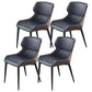 Dining Room Side Dining Chairs Leather Modern Armless Dining Chairs Blue 4 Piece Set Clearhalo 'Dining Chairs' 'Dining Tables & Seating' 'dining_chair' 'furn' 'furn_dining_chair' 'Furniture' 'furniture_dining_chair' 'Kitchen & Dining Furniture' 4954926