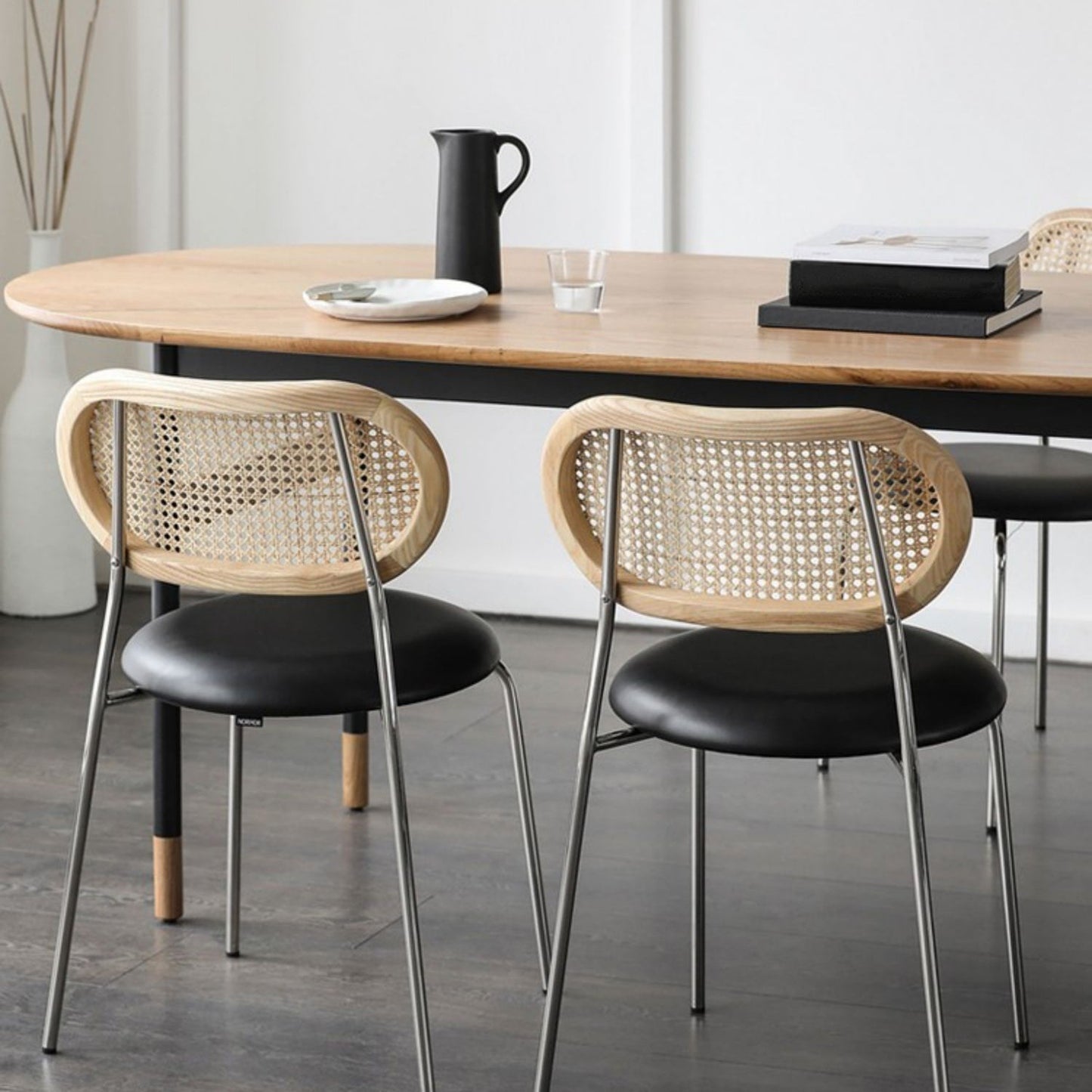 PU Leather Contemporary Side Chair Open Back Dining Chair for Dining Room Clearhalo 'Dining Chairs' 'Dining Tables & Seating' 'dining_chair' 'furn' 'furn_dining_chair' 'Furniture' 'furniture_dining_chair' 'Kitchen & Dining Furniture' 4954951