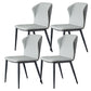 Armless Dining Chairs Modern Leather Side Chairs for Dining Room Grey 4 Piece Set Clearhalo 'Dining Chairs' 'Dining Tables & Seating' 'dining_chair' 'furn' 'furn_dining_chair' 'Furniture' 'furniture_dining_chair' 'Kitchen & Dining Furniture' 4954971