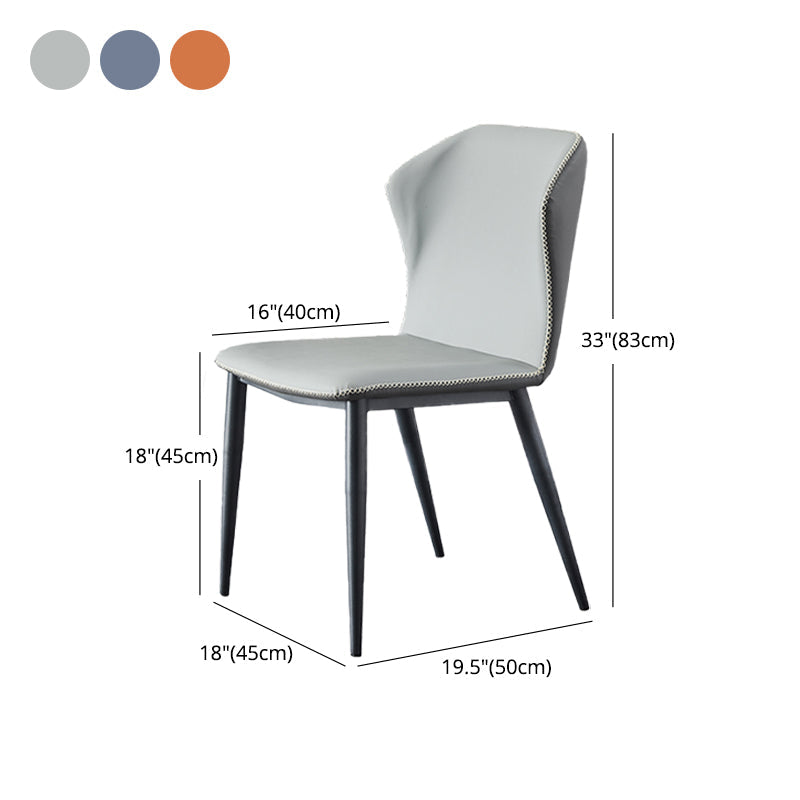 Armless Dining Chairs Modern Leather Side Chairs for Dining Room Clearhalo 'Dining Chairs' 'Dining Tables & Seating' 'dining_chair' 'furn' 'furn_dining_chair' 'Furniture' 'furniture_dining_chair' 'Kitchen & Dining Furniture' 4954986
