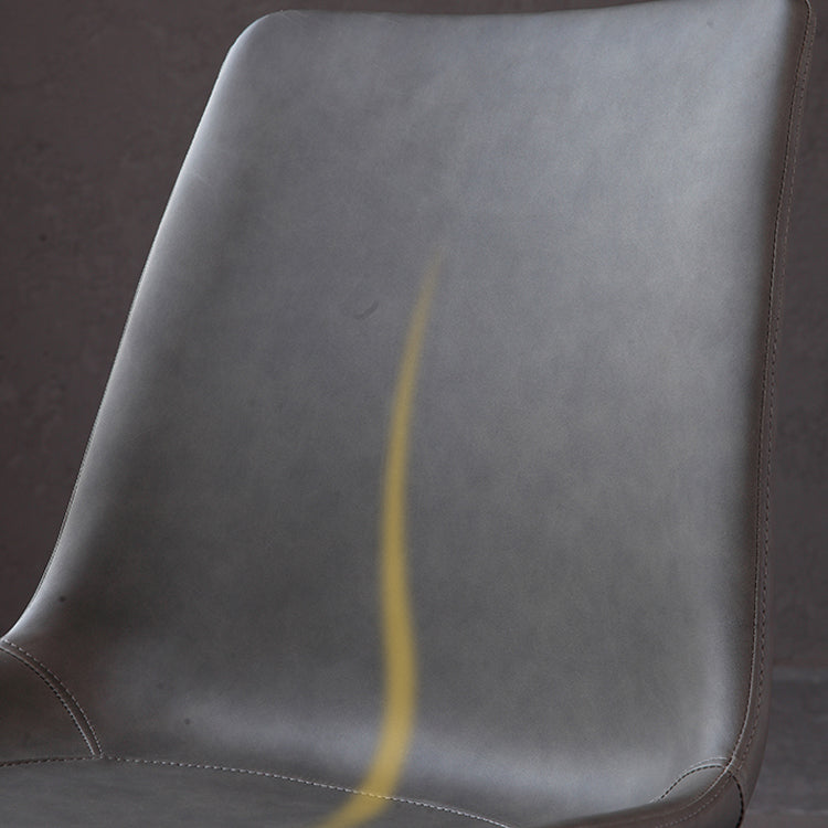 Contemporary Kitchen Dining Side Chair Leather Armless Dining Chairs Clearhalo 'Dining Chairs' 'Dining Tables & Seating' 'dining_chair' 'furn' 'furn_dining_chair' 'Furniture' 'furniture_dining_chair' 'Kitchen & Dining Furniture' 4955002