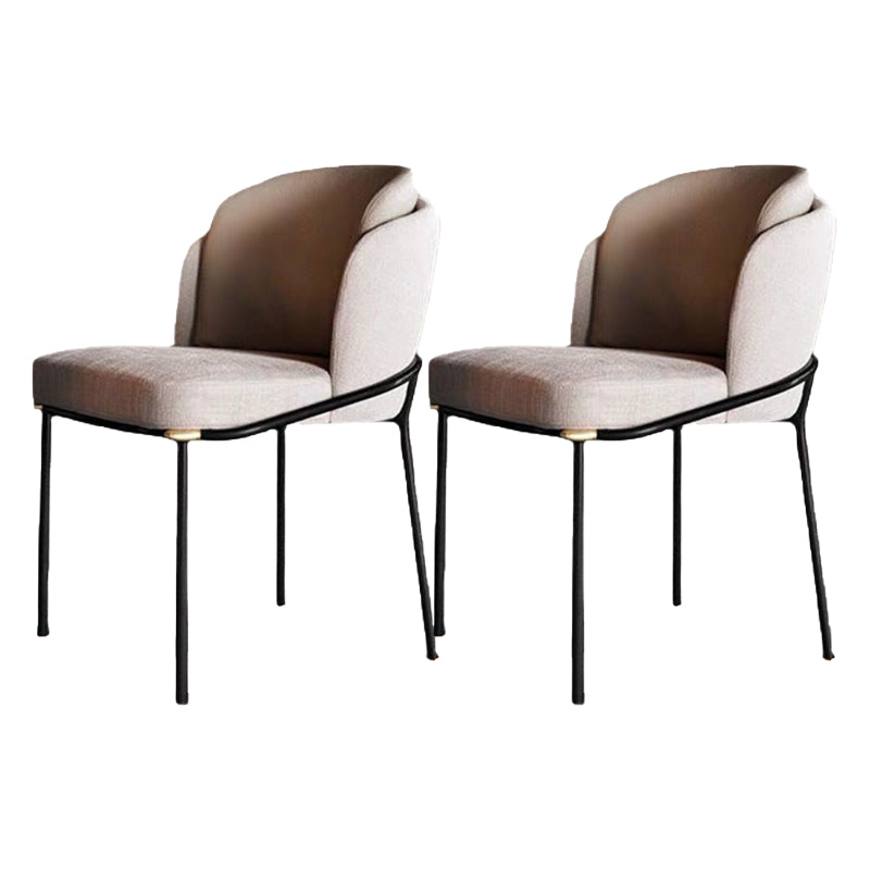 Upholstered Side Chair Modern Style Dining Chair for Dining Room White 2 Piece Set Clearhalo 'Dining Chairs' 'Dining Tables & Seating' 'dining_chair' 'furn' 'furn_dining_chair' 'Furniture' 'furniture_dining_chair' 'Kitchen & Dining Furniture' 4955029
