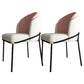 Upholstered Side Chair Modern Style Dining Chair for Dining Room White-Pink 2 Piece Set Clearhalo 'Dining Chairs' 'Dining Tables & Seating' 'dining_chair' 'furn' 'furn_dining_chair' 'Furniture' 'furniture_dining_chair' 'Kitchen & Dining Furniture' 4955035