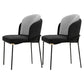 Upholstered Side Chair Modern Style Dining Chair for Dining Room Black-Gray 2 Piece Set Clearhalo 'Dining Chairs' 'Dining Tables & Seating' 'dining_chair' 'furn' 'furn_dining_chair' 'Furniture' 'furniture_dining_chair' 'Kitchen & Dining Furniture' 4955043